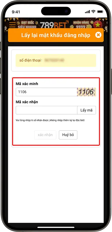 Bước 3: Nhập mã xác minh, sau đó chọn "lấy mã". Nhập mã 6 số nhận được trong tin nhắn điện thoại vào dòng "mã xác nhận", sau đó chọn "xác nhận”